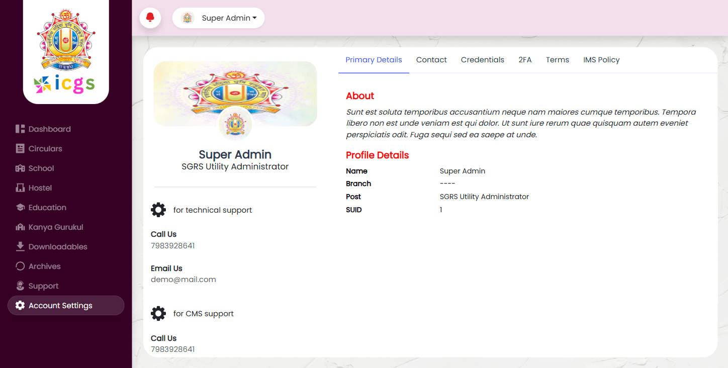 SGRS Education User