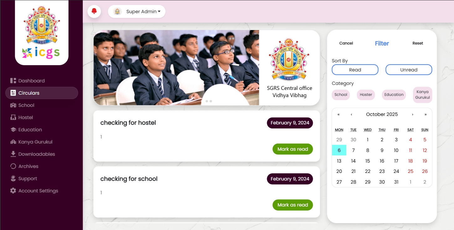 SGRS Education User