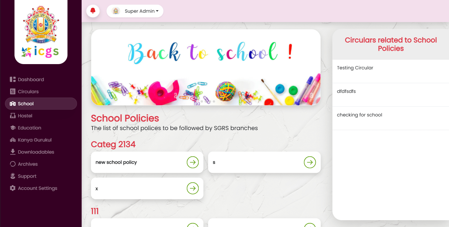 SGRS Education User