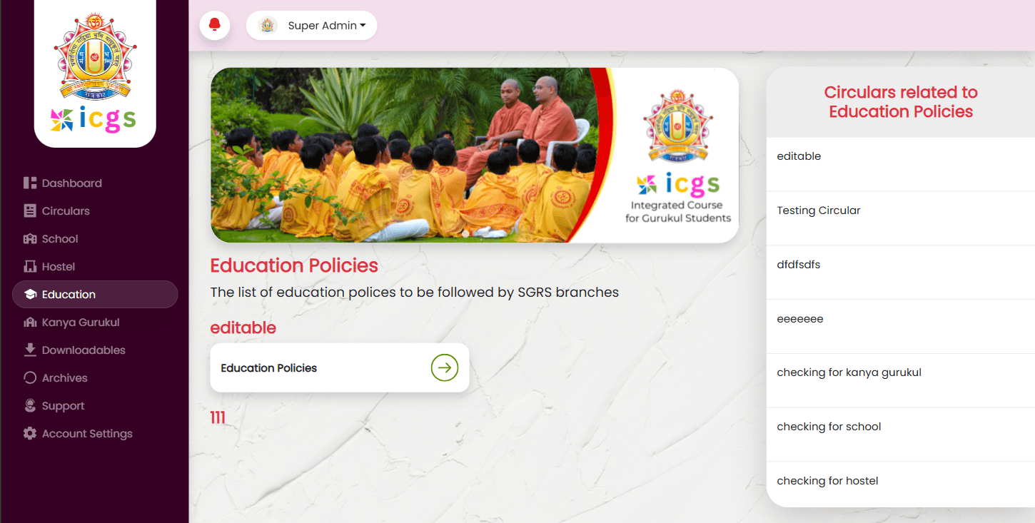 SGRS Education User