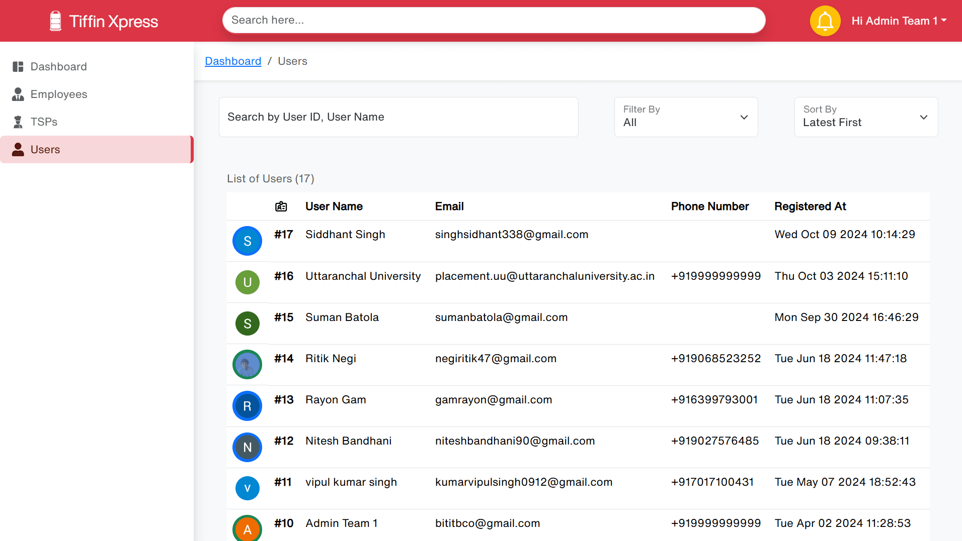 Admin App